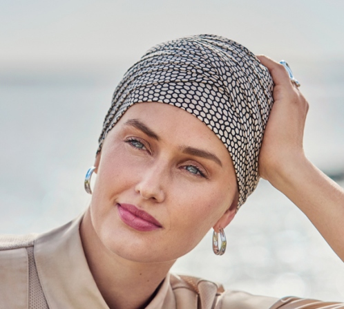 Caretech&reg; HocShanti Bamboo Turban - Beige Snake 1331-4076