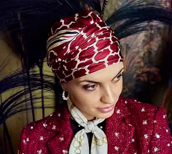 Hoc Sapphire Moroccan Red Boho Turban | Spring/Summer 3026-4056