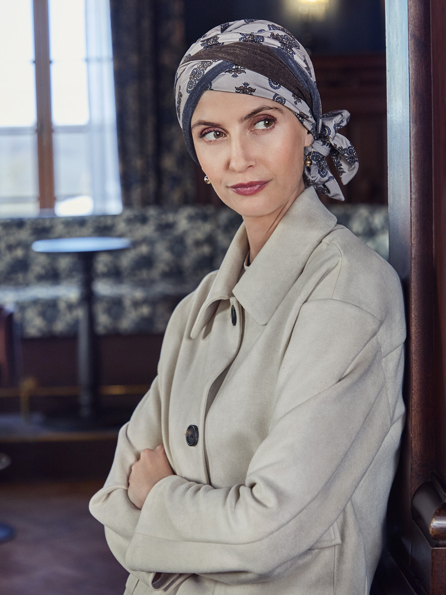 HocBeatrice Turban 1419-4116 with Ties - Paisley Elegance