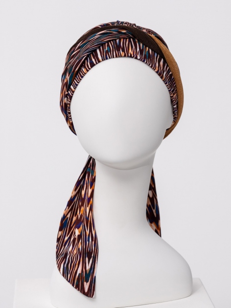 HocBeatrice Turban 1419-4118 with Ties - Ikat Mystery — photo 3