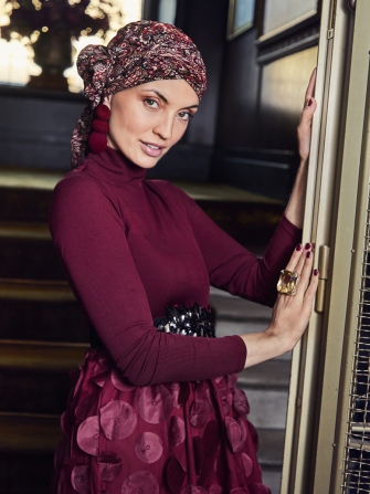 HocJuvela Boho Turban Set 3042-4115 with Headband - Floral Folklore