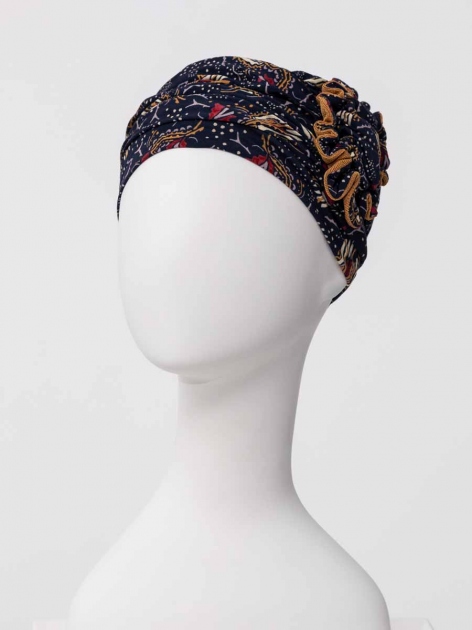 HocLotus Turban 1008-4119 in Bamboo Viscose - Amber Garden — photo 2