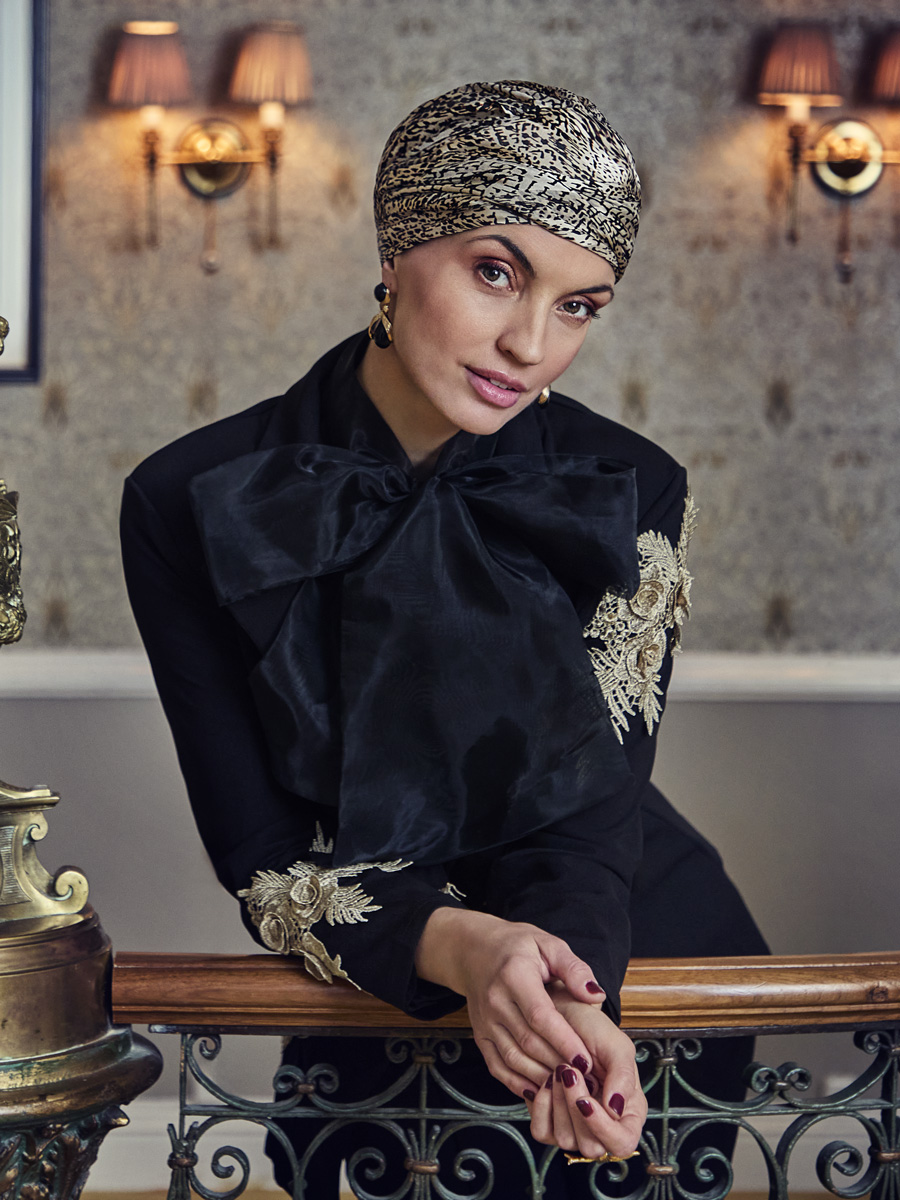 HocSapphire Boho Women's Turban 3026-4139 - Mocha Snake