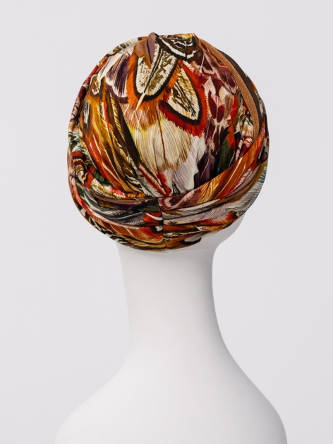 HocShakti Bamboo Viscose Turban 1418-4117 with Headband - Tribal Feathers — photo 3