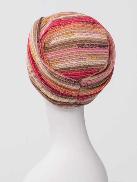 HocZoya Viva Women's Turban 1592-4153 - Pink Autumn Stripes — photo 3