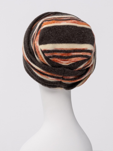 HocZoya Viva Women's Turban 1615-4157 - Brown w/Multi Stripes — photo 3