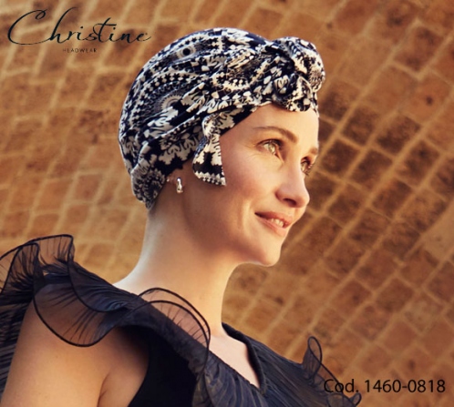 Turban chimio Coton ultra doux Mila Navy Christine collection