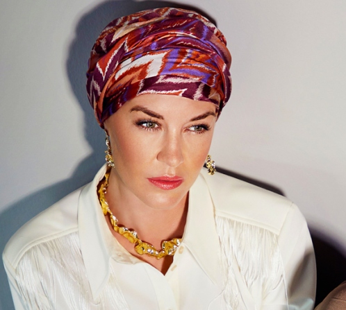 Milena 1558-0923 Women's turban in fresh elegant silk