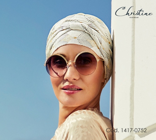 Turban Woman Christine Shakti 1417-0752 Linen | Christine CE (Post Chemotherapy deductible)