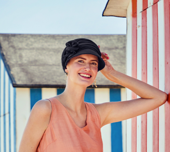 Women's Cap with Peak and Short Tails 1577-0211 Black