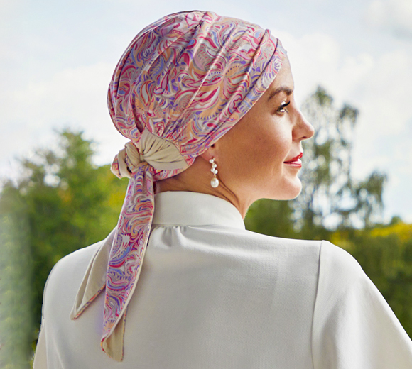 Women's chemo foulard in bamboo Headdress Beatrice 1419-0912