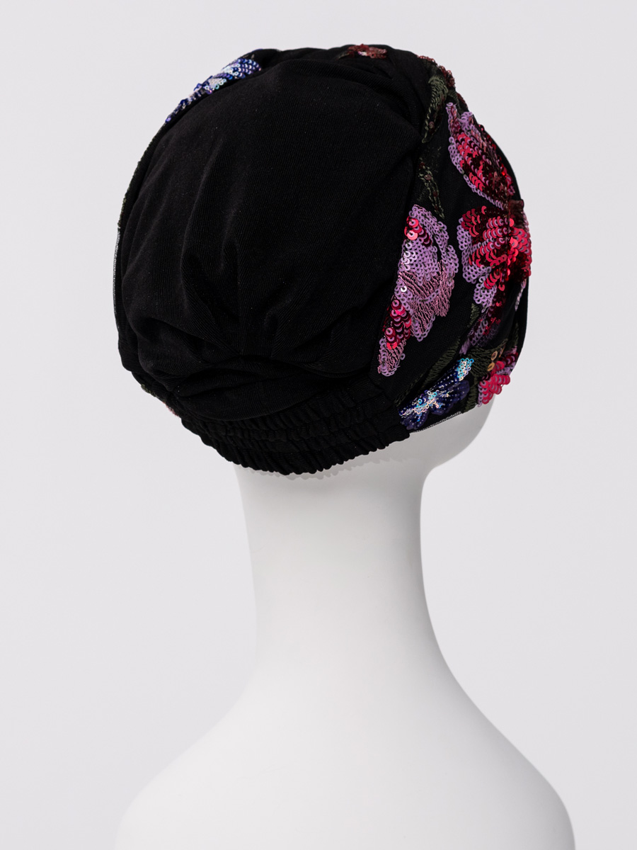 HocPerla Boho Turban Set 3045-4143 with Headband - Floral Sequins — photo 3