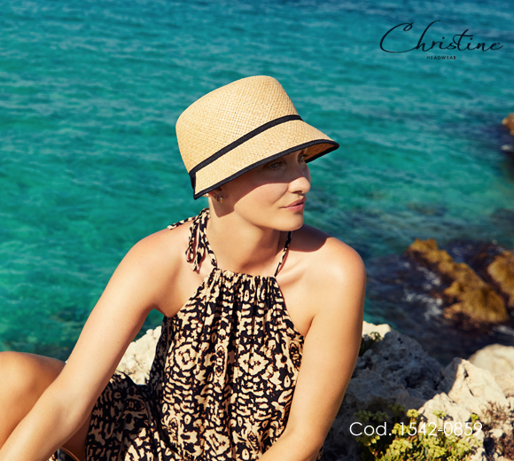 Cappello Donna Cloche Eldora Straw 1542-0859 Raffia