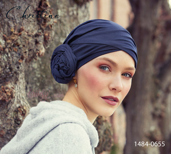 Cappello Chemo In Cotone PRETYZOOM - Turbante Da Notte Morbido Per Donne - Nero, Taglia Unica 28x25 Cm