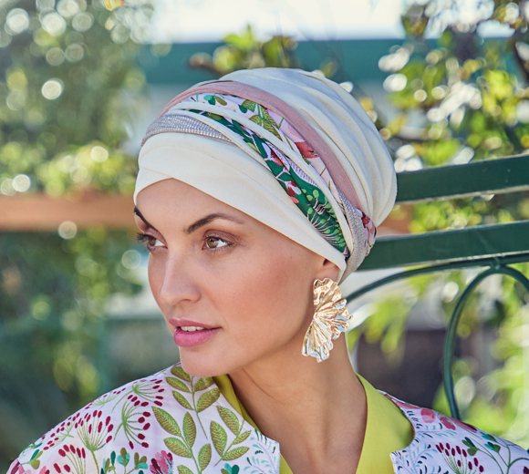 Turbante Boho Perla Pastel Brocade 3045-4109 | Elegante Romantico-2