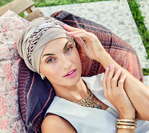 Turbante Boho Perla Taupe Tiger 3045-4108 | Animal Print Chic