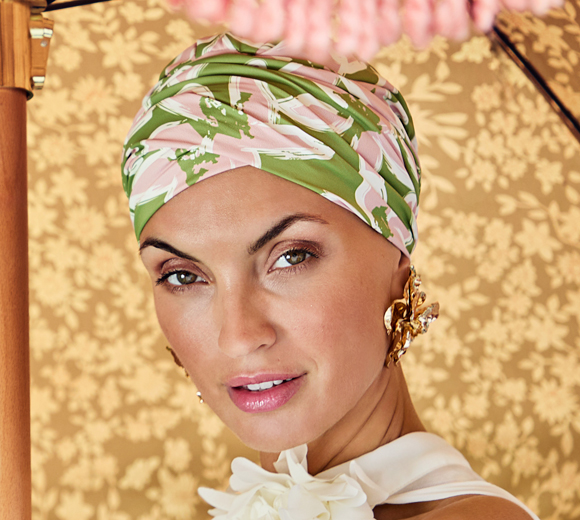Turbante Boho HocSapphire Lime Garden | Primavera Estate 3026-4107-2