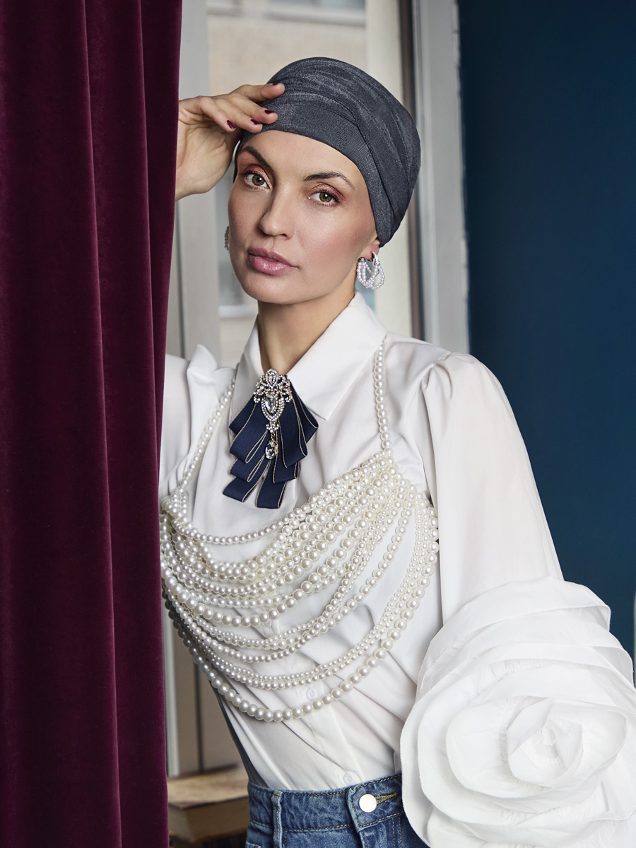 Turbante donna HocAria Boho 3050-4154 - Shadow Blue