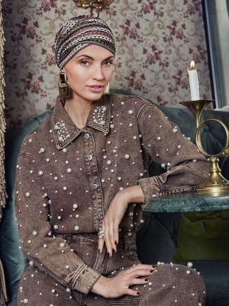 Turbante donna HocSapphire Boho 3055-4140 - Autumn Lace