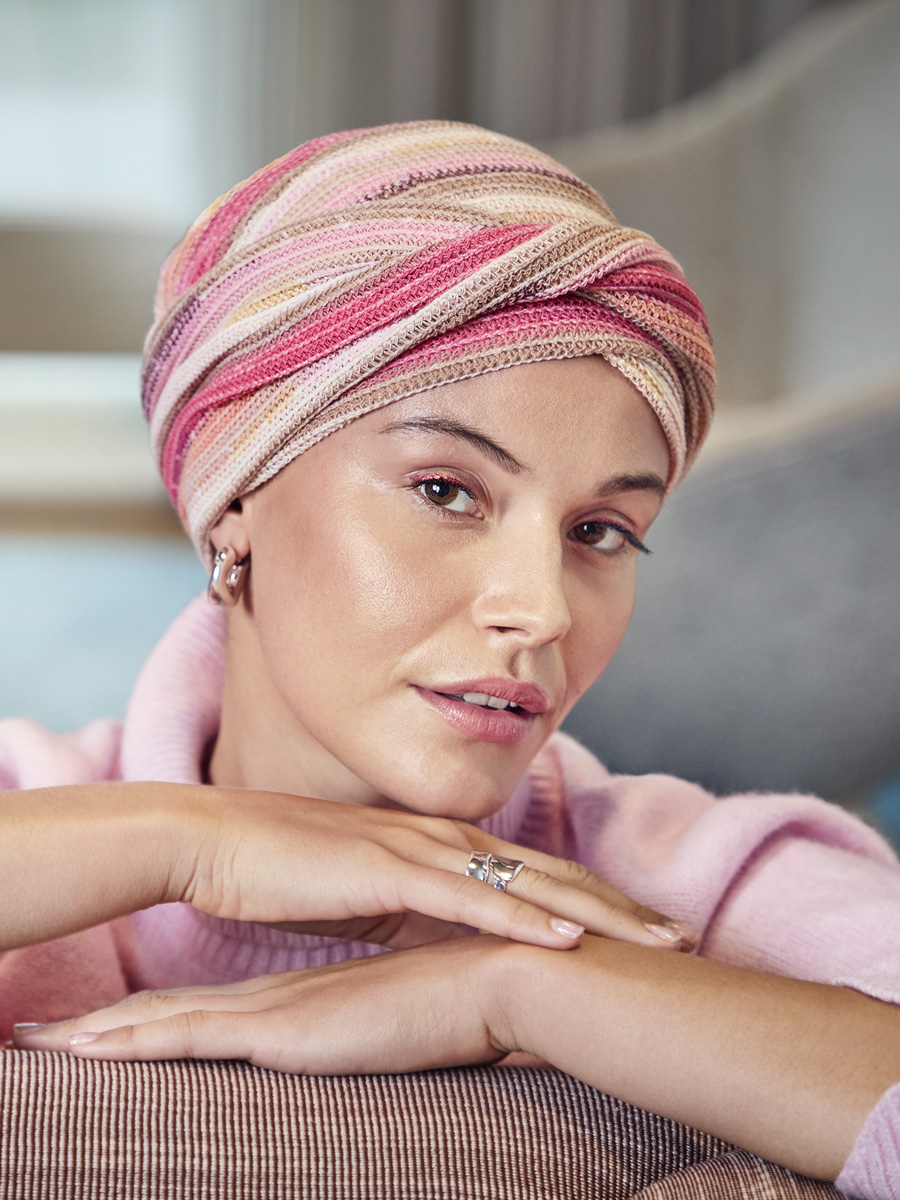 Turbante Viva Pink Autumn Stripes