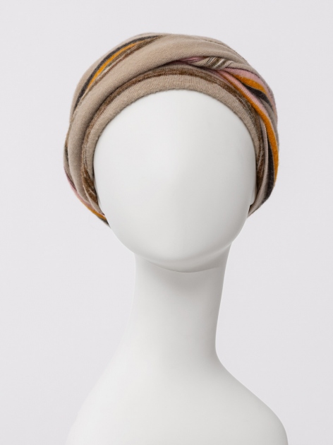 Turbante donna HocZoya Viva 1615-4156 - Beige w/Multi Stripes — foto 2
