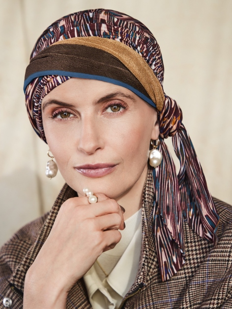 Turbante HocBeatrice 1419-4118 con nastri - Ikat Mystery — foto 2
