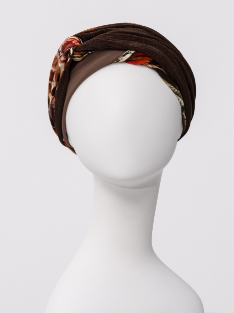 Turbante HocNoya 1585-4117 con fasce intrecciate - Tribal Feathers — foto 2