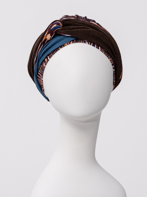 Turbante HocNoya 1585-4118 con fasce intrecciate - Ikat Mystery — foto 2
