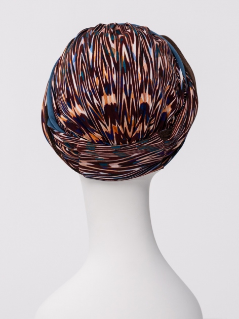 Turbante HocNoya 1585-4118 con fasce intrecciate - Ikat Mystery — foto 3