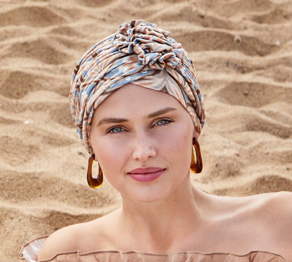 Turbante Lotus Lino Certificato CE Touch of Gold | Uso Medico 1245-4081