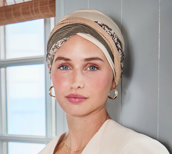 Turbante HocShakti Bambù CE Wheat Beige Romance | 1520-4090